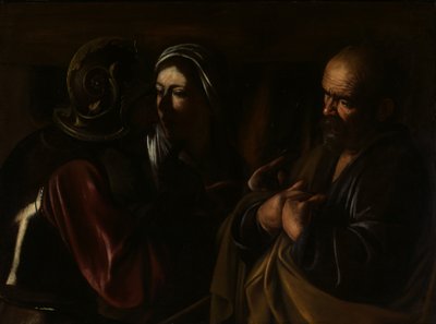 Sankt Peters fornægtelse, 1610. af Michelangelo Merisi Caravaggio