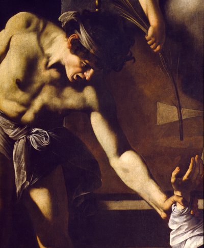 The Martyrium of St. Matthew, detalje, 1599-1600 af Michelangelo Merisi Caravaggio