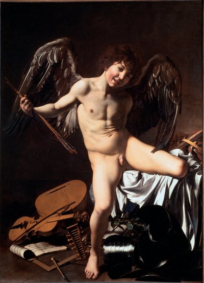 Amor vincit omnia (kaldet Victorious Cupid eller Love Triumphant eller Earthly Love) (Maleri af Michelangelo Merisi da Caravaggio