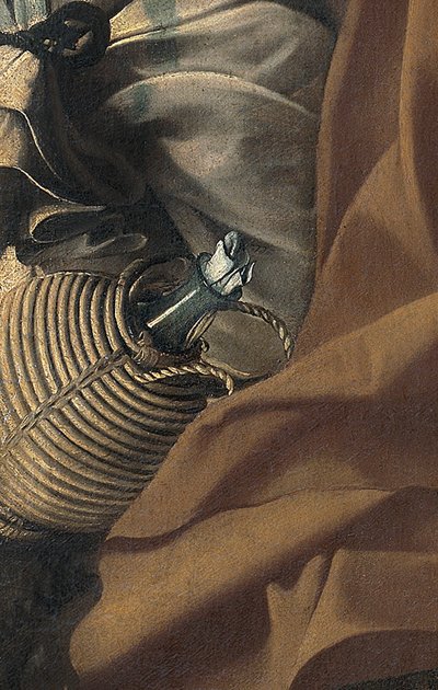 Detalje af resten på flugten til Egypten, ca. 1603 (olie på lærred) af Michelangelo Merisi da Caravaggio