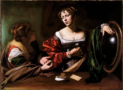 Martha og Maria Magdalene af Michelangelo Merisi da Caravaggio