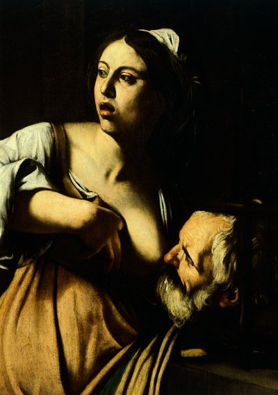 Pero Sygeplejerske sin far Cimon, detaljer fra Our Lady of Mercy eller syv barmhjertighedshandlinger, c.1606-07 (olie på lærred) af Michelangelo Merisi da Caravaggio