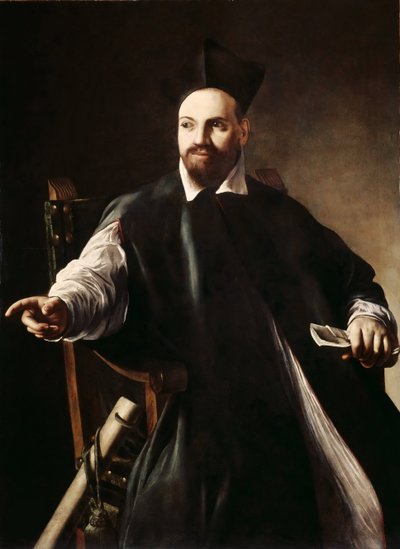 Portræt af Maffeo Barberini af Caravaggio, Michelangelo (1571-1610). Olie på lærred, ca. 1598, Mål: 124x99. Privat samling af Michelangelo Merisi da Caravaggio