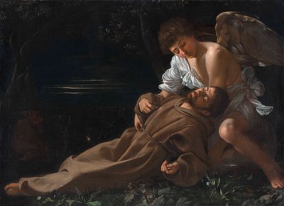 Den hellige Frans af Assisi modtager stigmaet af Michelangelo Merisi da Caravaggio