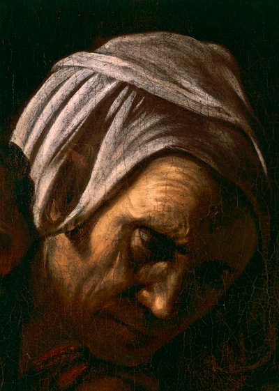 Salome modtager Johannes Døberens Hoved, detalje 1607-10 (olie og tempera på lærred) af Michelangelo Merisi da Caravaggio