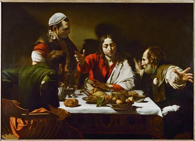 Nadver ved Emmaus ... (olie på lærred) af Michelangelo Merisi da Caravaggio