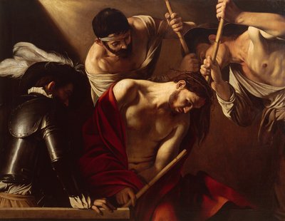 The Crowning with Thorns, c.1603 (olie på lærred) af Michelangelo Merisi da Caravaggio