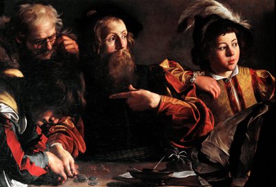 The Vocation of Saint Matthewdani af Michelangelo Merisi da Caravaggio
