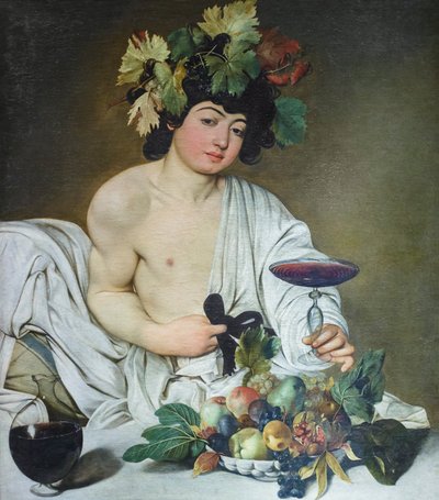 The Young Bacchus, ca. 1596 (olie på lærred) af Michelangelo Merisi da Caravaggio