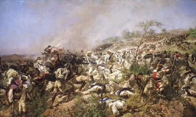 Slaget ved Dogali, 1896 af Michele Cammarano