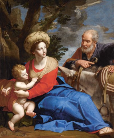 Resten på flugten til Egypten, ca. 1640. af Michele Desubleo