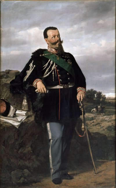 Portræt af Victor Emmanuel II, Italiens første konge (olie på lærred) af Michele Gordigiani