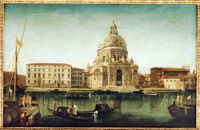 Santa Maria della Salute, Venedig, med gondoler på Canal Grande af Michele Marieschi