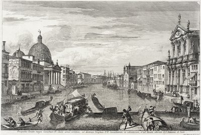 Canal Grande mellem San Simone Piccolo og Santa Chiara, ca. 1740-41 af Michele Marieschi