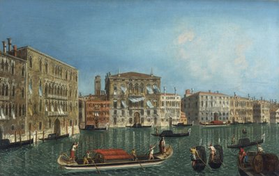 Canal Grande med Palazzo Foscari og Palazzo Balbi par Marieschi, Michele Giovanni af Michele Marieschi