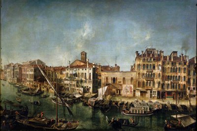 Udsigt over Canal Grande fra Fondamenta Del Vin, 1736-1737. af Michele Marieschi
