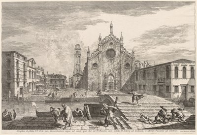 Udsigt over Venedig: Campo dei Frari, 1741. af Michele Marieschi