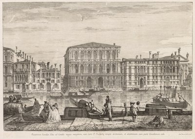 Udsigt over Venedig: Palazzo Pesaro, 1741. af Michele Marieschi