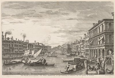 Udsigt over Venedig: Rialto, 1741. af Michele Marieschi