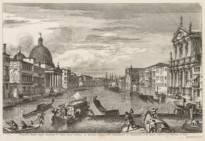 Udsigt over Venedig: Santa Chiara af Michele Marieschi