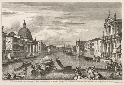 Udsigt over Venedig: Santa Chiara, 1741. af Michele Marieschi