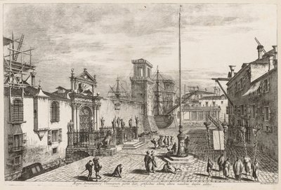 Udsigt over Venedig: The Gates of the Arsenal af Michele Marieschi