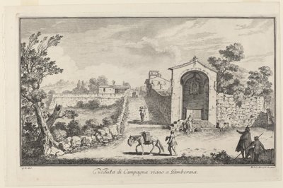 Udsigt over Campagna nær Gamberaia af Michele Marieschi after Giuseppe Zocchi