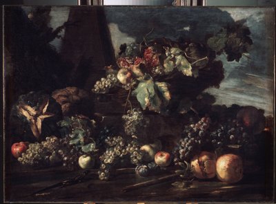 "Stilleben med druer" Maleri af Michelangelo Pace da Campidoglio (1610-1670) 1650-1660 Dim. 98x134 cm Eremitagemuseet, Sankt Petersborg af Michele Pace del Campidoglio