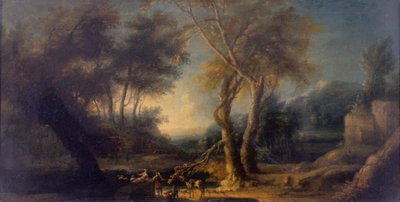 Klippelandskab, ca. 1730 (olie på lærred) af Michele Pagano