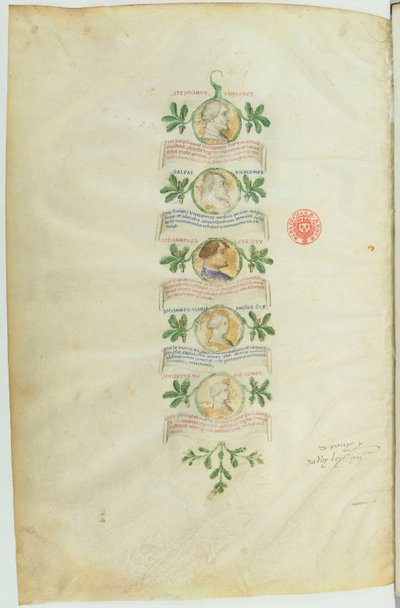 Visconti-slægtens slægtsforskning (BNF, ms lat. 5888) btv1b10020318d, f36 af Michelino Molinari da Besozzo