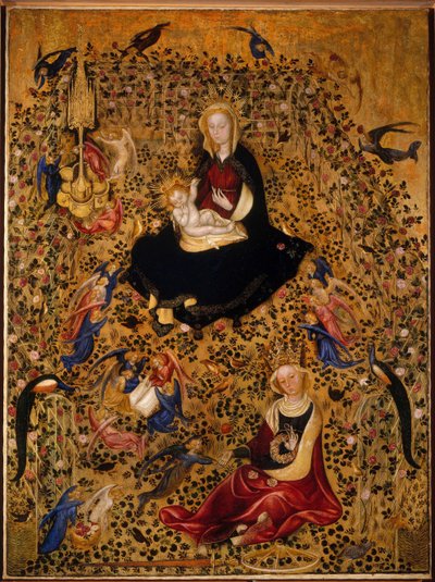 Madonnaen i rosenhaven Madonna del Roseto, c.1425 af Michelino da Besozzo