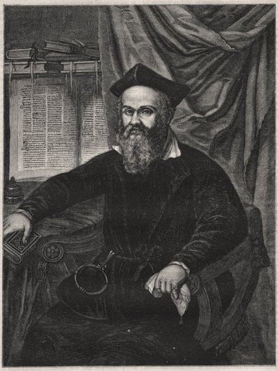 Portræt af Marco Antonio de Dominis (Markantun de Dominis) (1556-1624) Dalmatisk gejstlig, frafalden og videnskabsmand - indgraveret af G J Delff efter Mierevelt af Michiel Jansz. van (after) Mierevelt