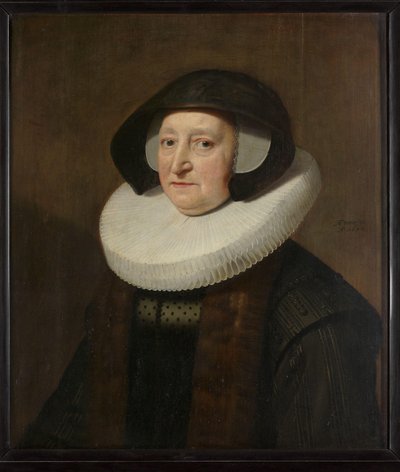 Portræt af Maria Petitpas (?-1640) af Michiel Jansz van Mierevelt (workshop of)