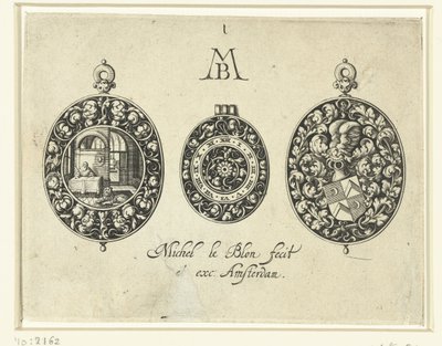 To urkasser og en skive, ca. 1620-26 af Michiel Le Blon