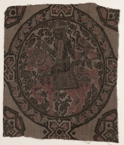Fragment with Equestrian Falconer King, Iran or Iraq, Abbasid perioddani af Middle Eastern