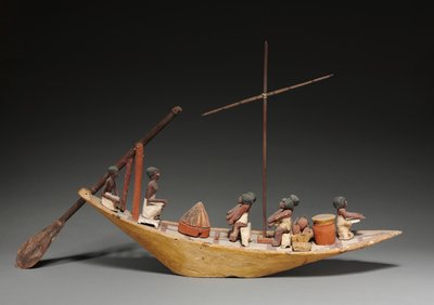 Modelbåd, sent 11. til tidligt 12. dynasti, 2040-1648 f.Kr. af Middle Kingdom Egyptian