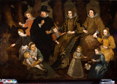 Portræt af familien Rocca af Miguel (c.1612 47) (attr.to) Manrique