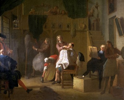 Barbershop af Miguel Angel Houasse