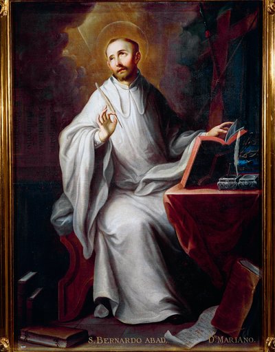 Repræsentation af Sankt Bernhard af Clairvaux (1090-1153) af Miguel Cabrera