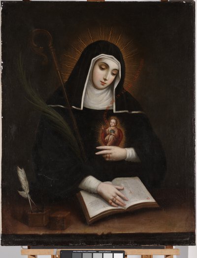 Sankt Gertrud (Santa Gertrud) af Miguel Cabrera