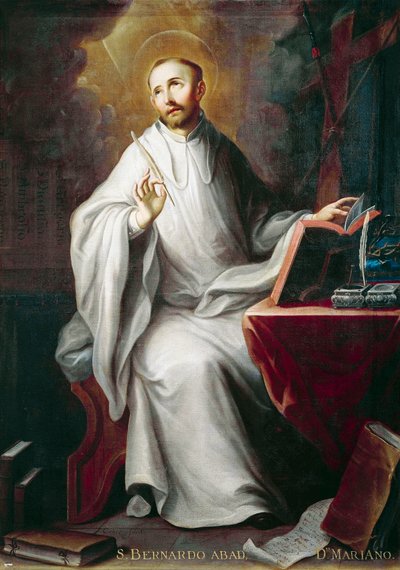 Sankt Bernard, af Miguel Cabrera (1695-1768) af Miguel Cabrera