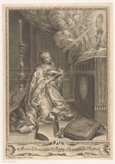 Maria Clementina Sobieska foran et alter af Miguel de Sorelló