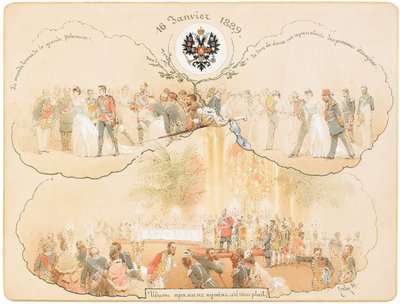 Et bal i den heraldiske sal i vinterpaladset, 1889 af Mihaly von Zichy