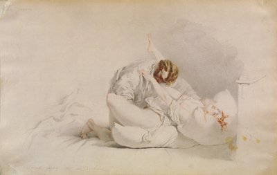 Erotisk scene af Mihaly von Zichy