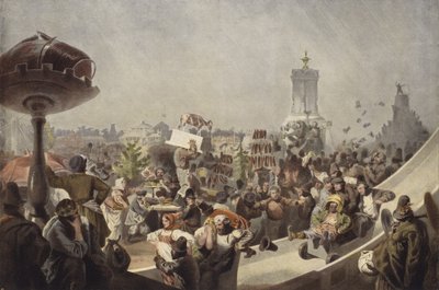 Folkefest i midten af det 19. århundredes Rusland af Mihaly von Zichy