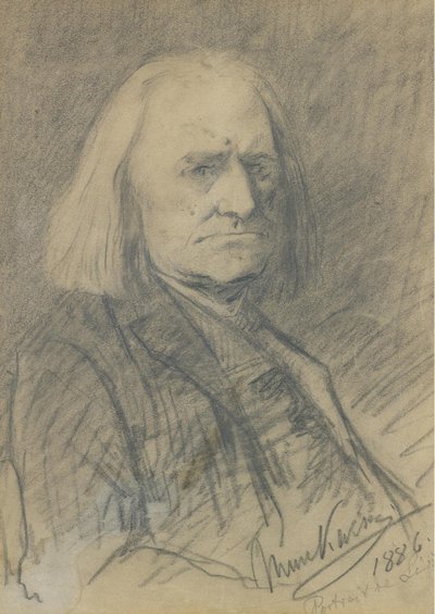 Portræt af Franz Liszt 1811-1886, 1886 af Mihály Munkácsy