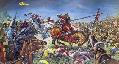 Slaget ved Bannockburn (farvelitografi) af Mike (20th century) White