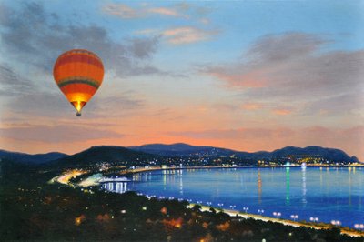 Night Flight, 2016 (olie på linned) af Mike Briscoe