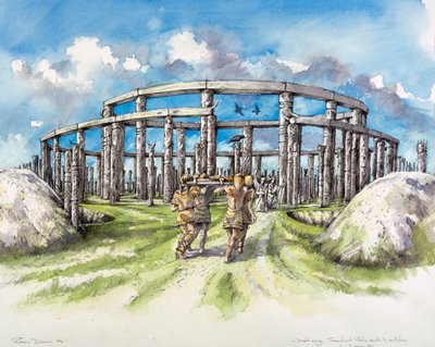 Woodhenge, c25. århundrede f.Kr., c1990-2010 af Mike Seaforth