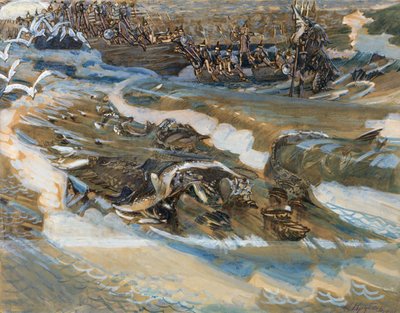 Illustration til eventyret om zaren Saltan af A. Pushkin, 1901 af Mikhail Aleksandrovich Vrubel